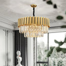 Axyaa Modern Crystal Chandelier: Luxury LED Lighting for Living Room, Bedroom, Hotel, Restaurant