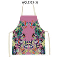 Axyaa Tropical Floral Kitchen Apron for Cooking, Baking, Cleaning - 47x38cm