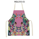 Axyaa Tropical Floral Kitchen Apron for Cooking, Baking, Cleaning - 47x38cm