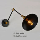 Axyaa Industrial Iron Folding Wall Lamp for Bedroom Study Office