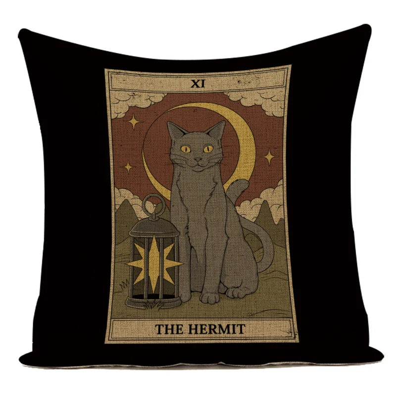 Axyaa Retro Pet Pattern Cushion Cover - Decorative Sofa Linen Pillow Case