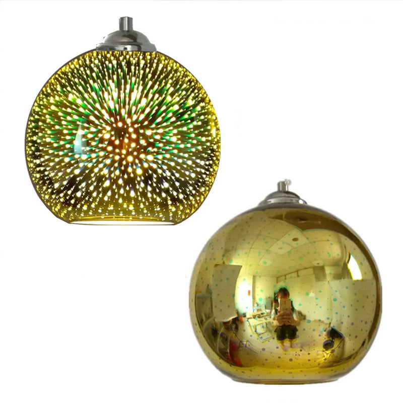 Colorful 3D Glass Pendant Lights by Axyaa: Modern Kitchen Hanging Lamps
