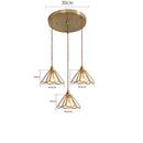 Axyaa Japanese Style Vintage Glass Copper Pendant Lights