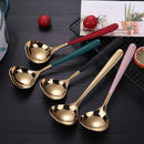 Axyaa Long Handle Soup Spoon - Stainless Steel Cutlery Dinnerware