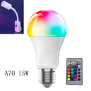 Axyaa RGB LED Bulb E27 10-20W Dimmable with Remote - 16 Colors Smart Lighting