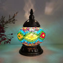 Axyaa Turkish Mosaic Table Lamp - Handcrafted Vintage Glass Art Deco Bedside Light