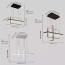 Axyaa Geometric Aluminum Pendant Light for Living Bedroom Restaurant Dining Kitchen