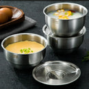 Axyaa Stainless Steel Bowl with Lid, Food Container, Kitchen Tableware
