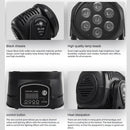 Axyaa Mini LED Wash Moving Head Light with 7x12W RGBW/18W RGBWA+UV for Dj Disco