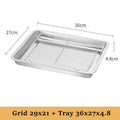 Axyaa Stainless Steel Baking Pan Cooling Rack Grid Bread Pastry Tray BBQ Oil Filter