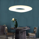 Axyaa White Ring LED Pendant Light for Kitchen Dining Room Decor