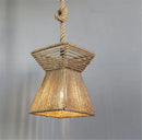 Axyaa Rattan Woven Pendant Light E27 Hanging Lamp for Dining Room Bar