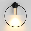 Axyaa Minimalist Line Ring Wall Lamp for Living Room Porch Background Decor