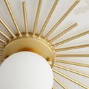 Nordic Sun Design Glass Ceiling Light in Gold Metal Finish by Axyaa