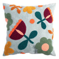 Axyaa Floral Embroidery Pillow Cover 45x45cm Soft Cozy Home Decor