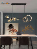 Axya Glass Bubble Chandelier: Nordic Minimalist Restaurant Lamp