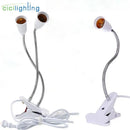 Axyaa 360° Flexible Desk Lamp Holder with E27 Base and On/Off Switch