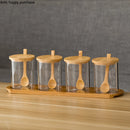 Axya Spice Jar Set Glass Containers Nordic Kitchen Seasoning Storage Bottle