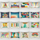 Axyaa Velvet Lumbar Pillow Cover for Sofa and Bedroom