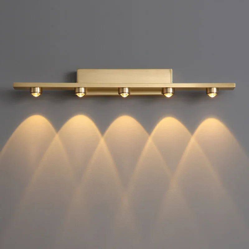 Axyaa Mirror Front Wall Light Bathroom Sconce Art Décor Makeup Lamp