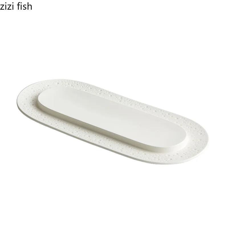 Axya Ceramic Snack Plate Set for Dining Table and Sushi Serving