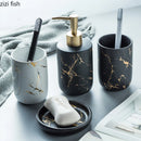 Axya Nordic Gold Ceramic Bathroom Accessories Set