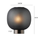 Axyaa Smoke Glass Table Lamp with E27 LED, Black or White Glass Shade