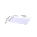 Axyaa Rectangular Nordic Plastic Tray for Tea Fruit Dessert Serving - Kitchen Dining Organizer