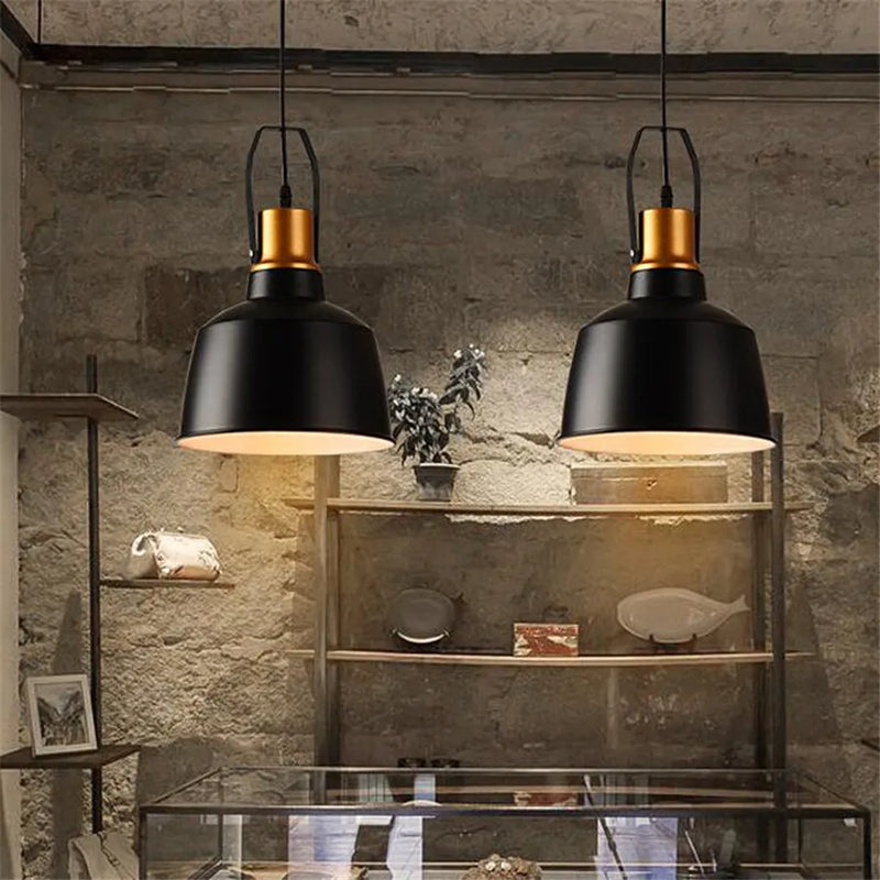 Axyaa Modern Black Aluminum Pendant Light Chandelier for Bedroom Kitchen Loft Decor