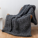 Axyaa Knit Plaid Throw Blanket 130x160cm Yellow Pink White Grey