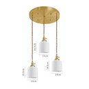 Axyaa Glass LED Pendant Lights: Modern Nordic 3-Head Fixture for Home Dining, Cafe & Bar