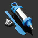 Axyaa Stainless Steel Cookie Gun Set with Icing Nozzles - Baking Tools