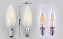 Axyaa Frosted Crystal Candle LED Bulb - Warm White Filament Light