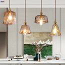Axyaa Nordic Glass Copper Pendant Lights - Retro Vintage Style for Dinning Living Room