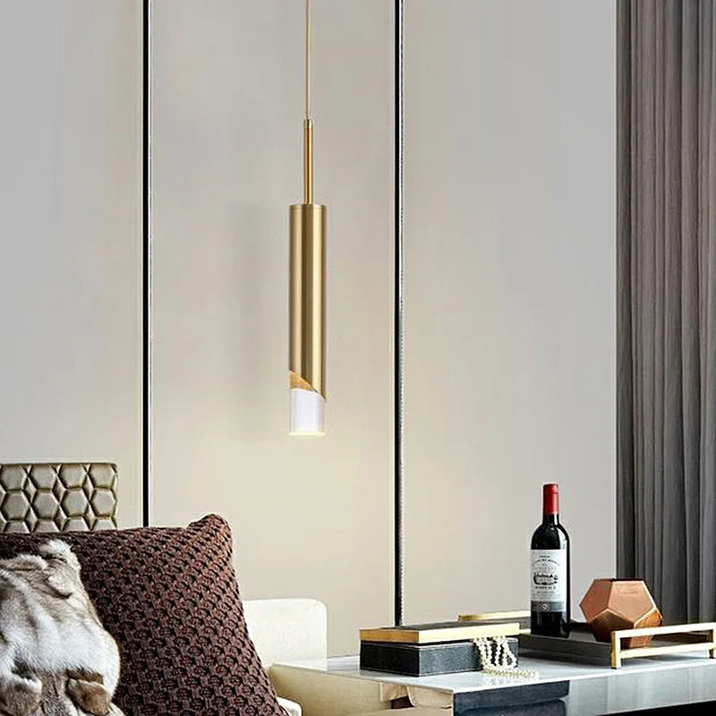 Axyaa Nordic Minimalist LED Pendant Lamps Acrylic Chandelier for Home and Office Lighting