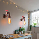 Axya Iron Pipe Wall Lamp E27 Industrial Vintage Light Loft Bar Decor Fixtures