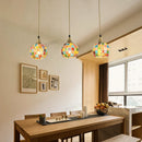 Axyaa Tiffany Turkey Pendant Lamp: Colorful Mosaic Chandelier for Kitchen, Restaurant, Bar