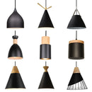 Axya Wood Pendant Lamp LED E27 Vintage Modern Nordic Industrial Hanging Light