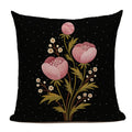 Nordic Cushion Cover 18x18 Black Double Side Printed Pillow Cover for Living Room Sofa by Axyaa