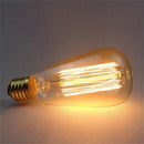 Axyaa ST64 Filament Bulb 220v 40W 60W E27 Warm White Vintage Retro Incandescent Lightbulb.