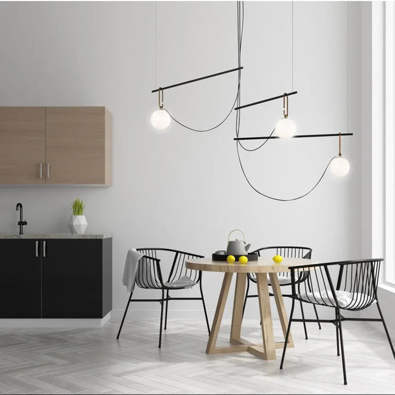 Axyaa Glass Ball Pendant Light: Modern Design for Bedroom, Bar, and Cafe