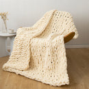 Axyaa Knit Plaid Throw Blanket 130x160cm Yellow Pink White Grey