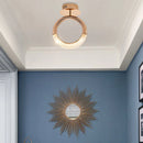 Axyaa Rose Gold Alloy Ceiling Lamp - Modern Nordic Design for Living Room, Kitchen, Bedroom