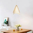 Axyaa Modern LED Wood Iron Pendant Lamp for Study Bedside - Customizable