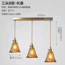 Axyaa Nordic Amber Glass Pendant Lights Vintage Copper Hanging Lamp LED Lampara Colgante