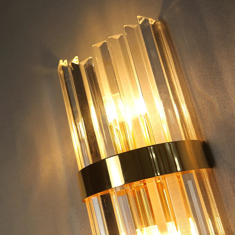 Axyaa Luxury Crystal LED Wall Sconce for Home Decor