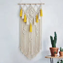 Axyaa Yellow Macrame Wall Hanging Boho Tapestry Home Decor Farmhouse Nursery