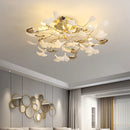 Axyaa Ginkgo Leaf Chandelier: Luxury Post-modern Hall Light for Home, Restaurant, and Bar