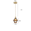 Axyaa Copper LED Glass Pendant Lamp Nordic Modern Style Dining Bedroom Light