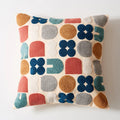 Axyaa Floral Dots Embroidery Pillow Cover, Soft Cozy Home Decoration